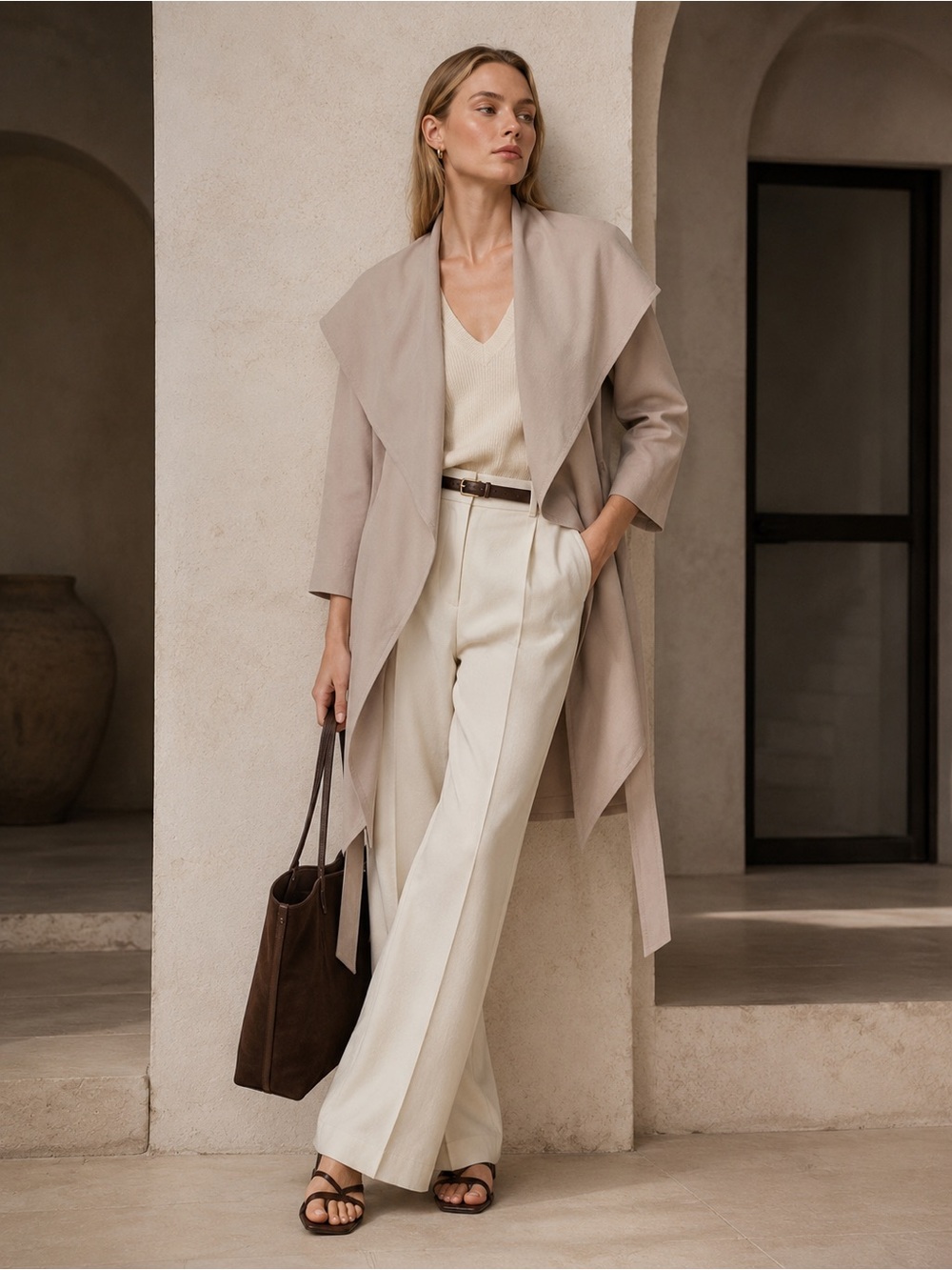 Club Monaco light coloured trench
